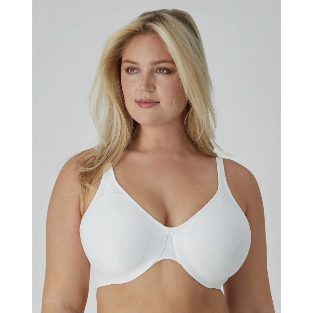 Bali Passion for Comfort Minimizer Underwire Bra Glossy 44C White DF3385